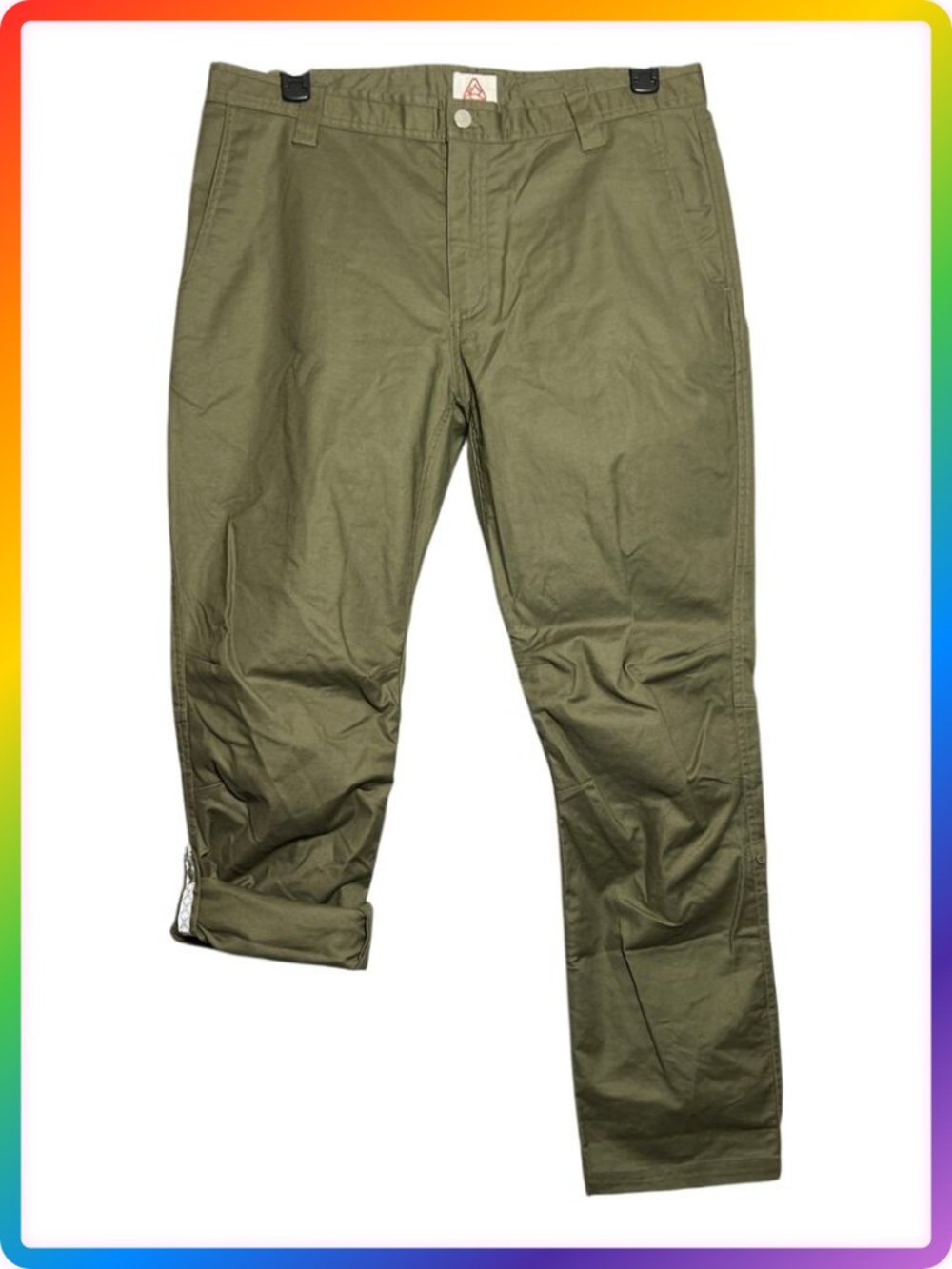 LIVSN Flex Canvas Original Fit Pants MENS 36x30 Olive Utility Hiking NWT